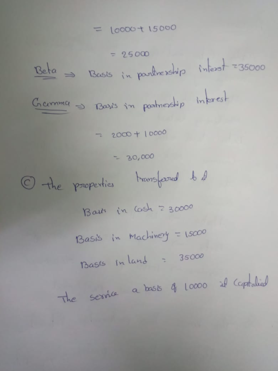 FLoooot 15000 25000 Beta 1Basis in pantneyship interst 35000 Gamma 1Bayts fn pastneship inerest 2000+ 10o00 30,000 the paoper
