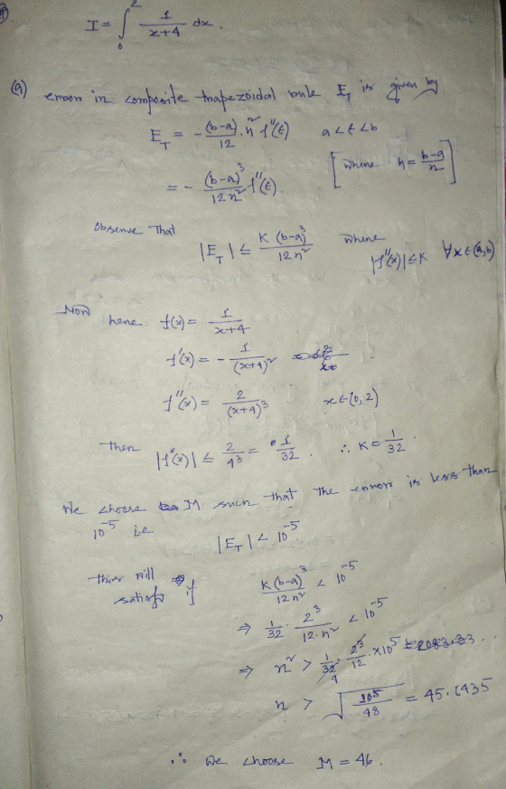 I= 1 x+4 ennors in componite trapezoidal buke I is given by -(6-2). n {(t) ALELb 12 Where = shine 06-03 12 n PL obsenve That
