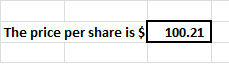The price per share is $100.21