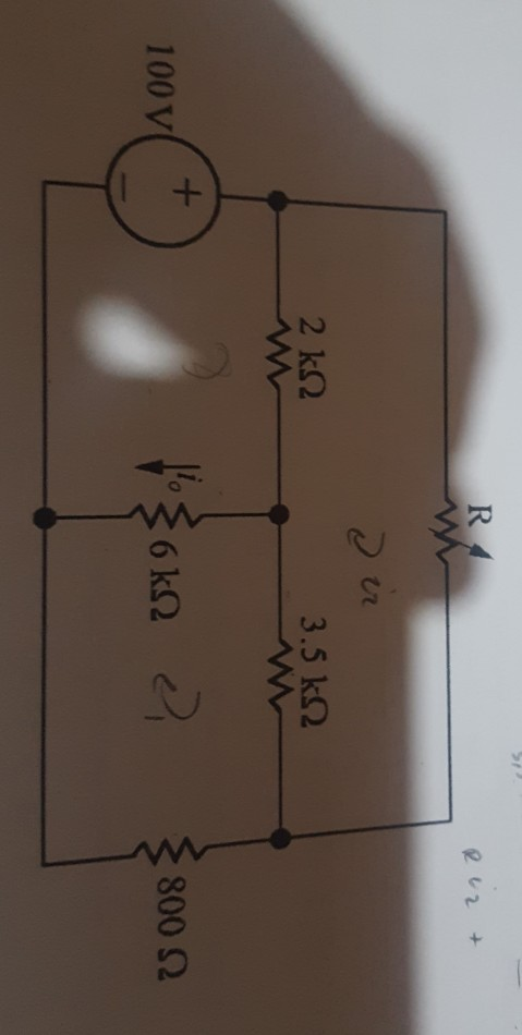 R 2 k2 3.5 kQ + 100 V 6 kQ 800