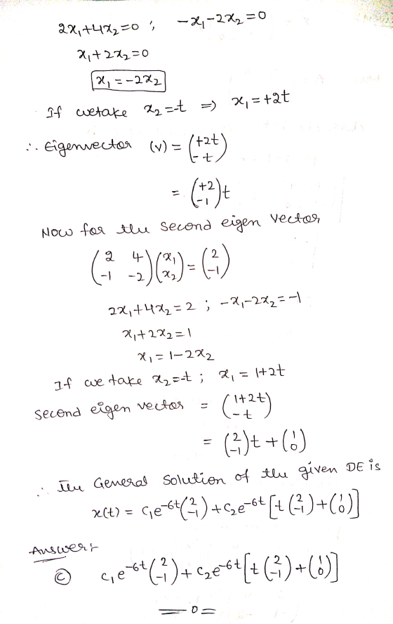 -2,-232 = 0 2X, +472-0 2,+222=0 H, =-222 If wetake 2q === = x,=tat :. Eigenvector (v) = (v) = (+2+) Il (+2) Now for the secon