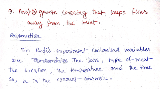 g. Ansy@ganize covering that keeps flies away from the meat explanation In Redis experiment controlled variables are the cond
