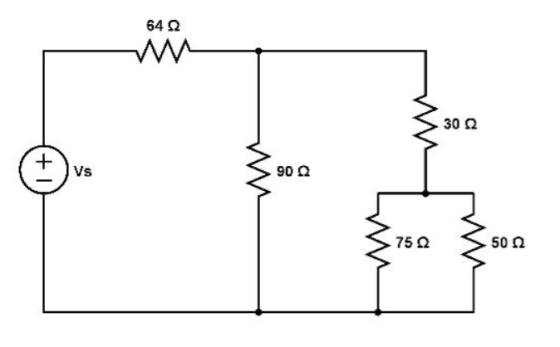 64 Ω 30Ω Vs 90 Ω 75Ω 50 Ω