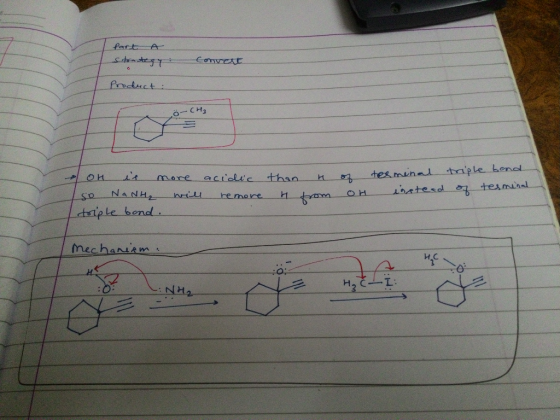 fart A strategy Convert Product: Ö - CH₂ Ion is more acidic Iso NaNH, will remore triple band. than 4 n from os or terminal i