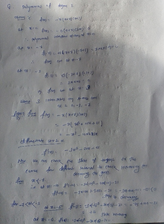 6. Dalynomial of degree 3. obhy (13) Og 0 2-0 #os -o(+41(3+ olde 1. polynomial integral - Calg W O G at 2 -4 A)H6472*+) = .70