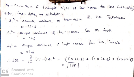 for te intu eter G Aample izes Now, fem dota, ealeulate tee acona Mus Takahasui fior test seore sample varian ee ,2 22.4 1 A