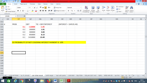 PV, FV, ANNUITY (Autosaved) - Microsoft Excel (Product Activation Failed) Review View Add-Ins File Home Insert Page Layout Fo