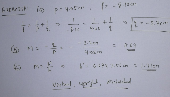 ta q. - - 2.7cm +) - 8.10 4.05 EXPRESSE: (psy.oson, f= - 8-10 CM $4 to Host 12 = -2.4cm 6 M = - 2 2 - - - 2 h = 0.67 - m= 4 h