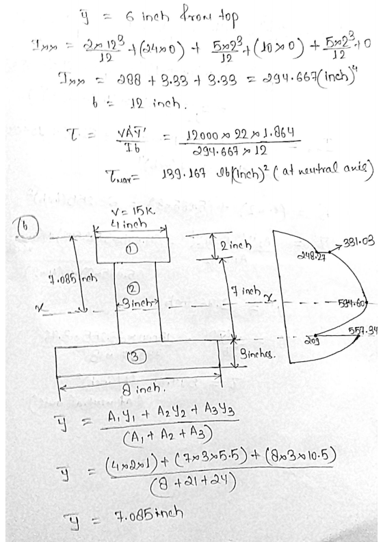 LC 6 inch from top I was = m 129+(3400) + 5123+ (1040) + 5y9210 228 + 3.33 + 3.33 = 294.6674 inch) 12 12 inch. WÁT I b 12000