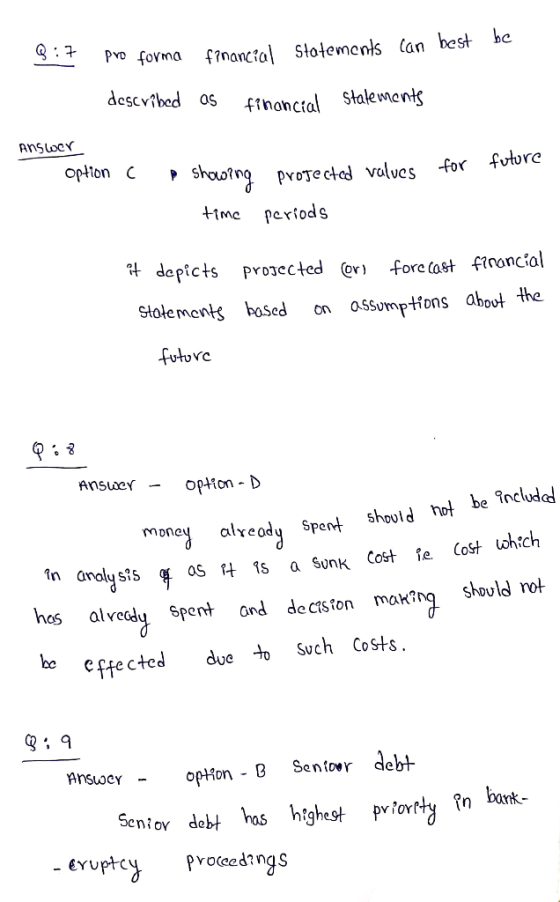8:7 financial Statements can best be pro forma described as financial Statements Answer option future c p showing projected v