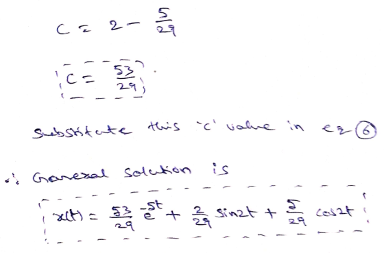 carosa ca substitute this c value in ea & Garesal siti solution is sta sinzt + e coszt