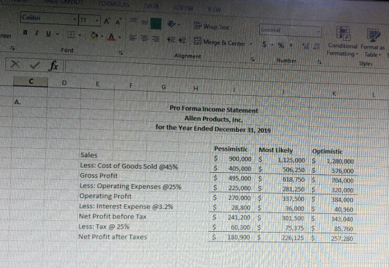 DATA REVIEW Calibri ter b u Wrap Tent 11 . A A . A . = == Merge & Center 00 Conditional Format as Formatting Table- Styles Al