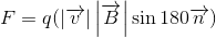 F=g(TIB sin 180)