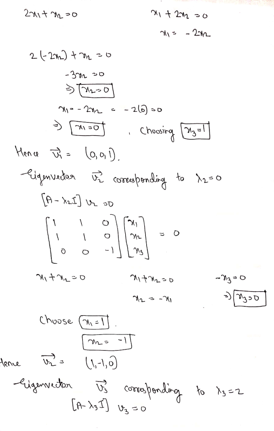 2x + 0 Oxi + 2, 26 - Тус - гр. 2 - 2 ) + м со -За ъб и, об 1 ? - . - 2(0) эб Os in Choosing My = ! Hena R = (oo 1). eigenvect