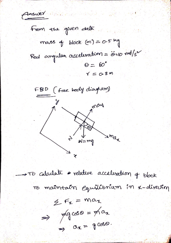 Suer hem the given d masst block (m) 0.5 ma ズ To alautok velative. Coso