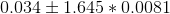 0.034 +1.645 +0.0081
