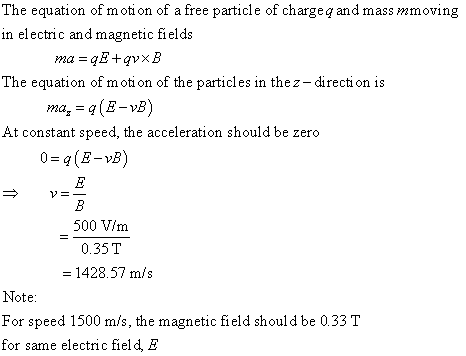 The equation of moti on of a free particle of chargeq and mass m in electric and magnetic fields moving The equation of moti