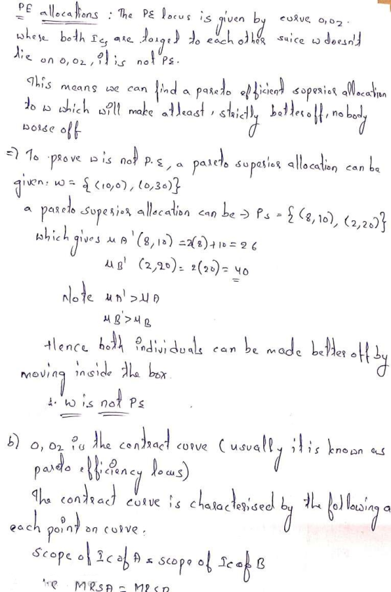 PE allocations : The Pe locus is given by culve oor. where both Ics are targed to each other suice w doesnt die on o, oz, it