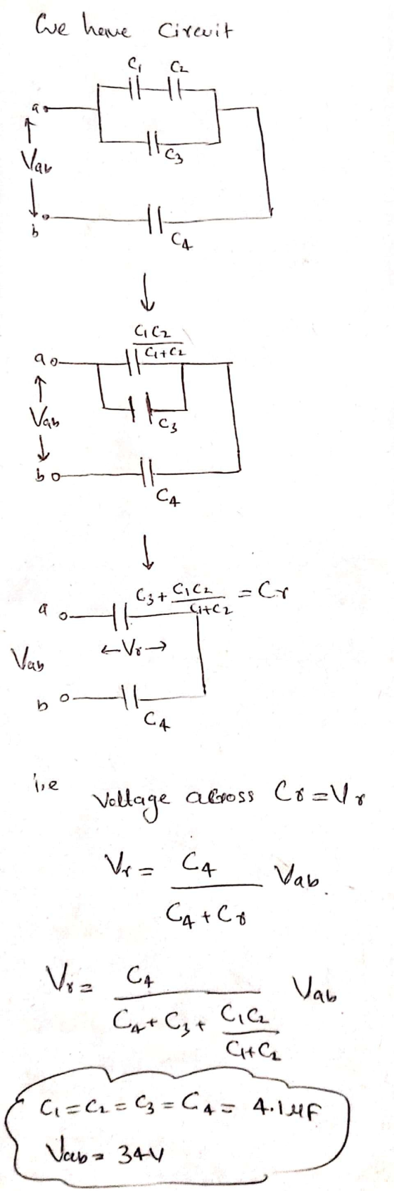 Cwe have cirewit - - ت ای . C د دوی تله ت C = ) +زفه 4 --هط the village akses Co=V1 Vr = ca Van . Catco - Van C C CC وC و پا