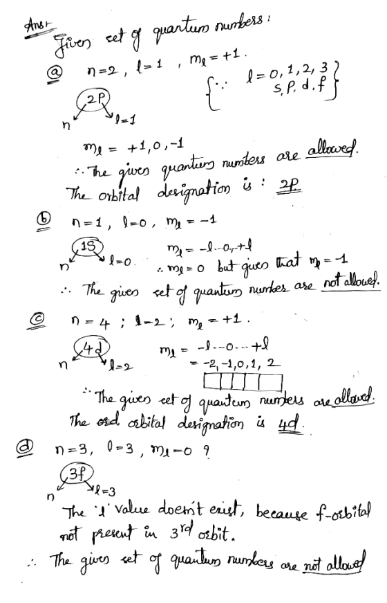 uartum murkets c १ Frer =0,1,2,3 sP. d.f R, n +1,0,-1 allaed ranturs The Orbital deignation nuumters ase *The 2P 13 hat m-1