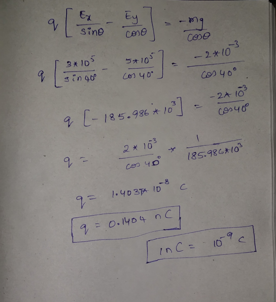 Ex a[9 ty coso mg sino coso - 2*103 3*105 3x10 ܠܟ g in 40° Cos yoo Cos yo° 3 1 - - 2x 10 cosyo q (-185.986*10 2*103 185.986*1