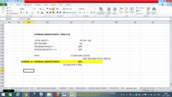 NPV, IRR, PBP,OCF, IN DEX - Microsoft Excel (Product Activation Failed) File Home Insert Page Layout Formulas Data Review Vie