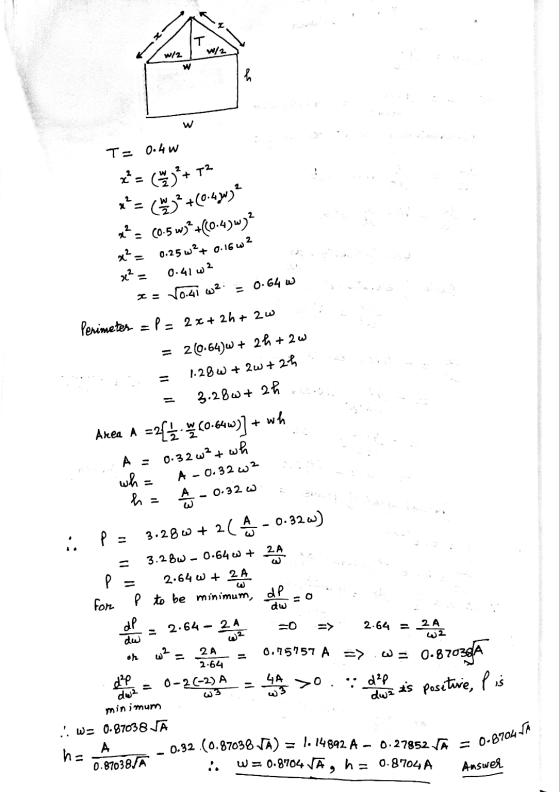 WIZ W 0.64 W sumisi s S i T= 0.4 w z*= (y + T2 x = (y2 +(0.4%) re? = (0.5 wg?+((0.4)W)? x² = 0.25 w²+ 0.16 w2 x² = 0.41w2 =