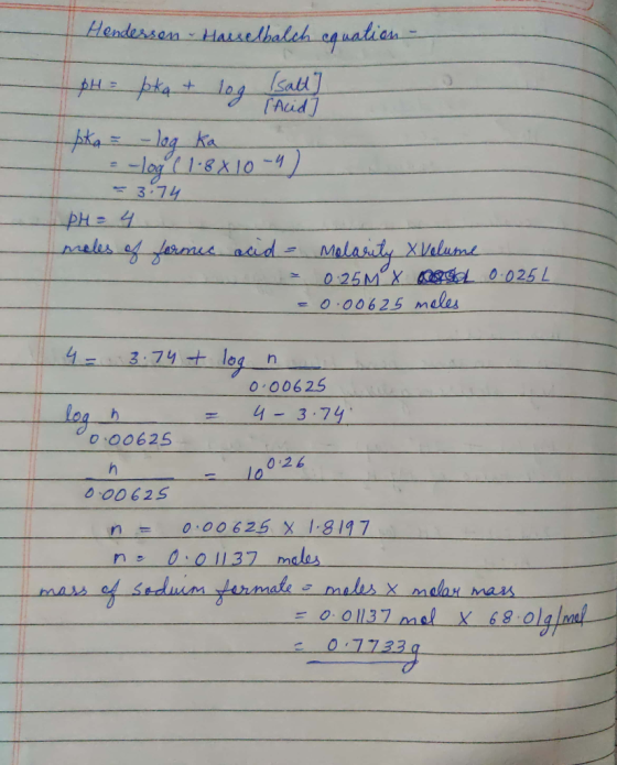 Hendessan Haselbaleh cquatian Isatd Acid AHpta + Aka lag ka log C18x10-4 14 3.74 म= मव paales of feraausaidMalasity X hlune 0