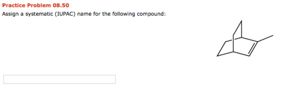 Practice Problem 08.50 for the following compound: