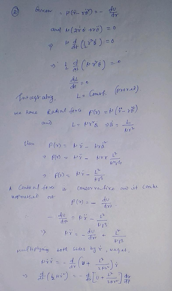 @ arren , Cr-son - of and to (250 tröl zo 77 Cl 778 ) = 0 dt at zo Integrating, La Const. (proved). we howe Radial force plo)