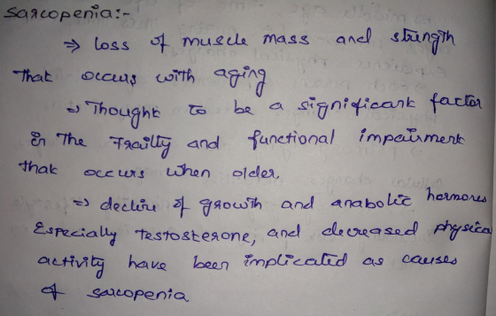Jlbim co anel shangh saacopenia:- Tmuee mass loss That occus oth tboe ৮ ৭ siniticank fat faclor Thopgha & The Taailt and fanc