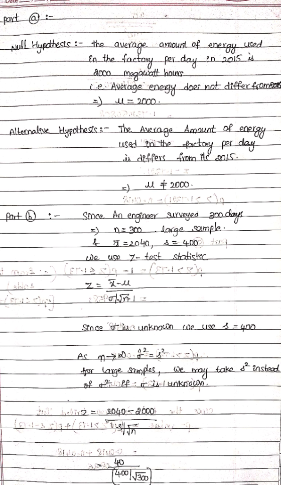- paxt @ used Aull Hypothesis :-_the average amount of energy en_the factory-per-day-en 2015 is 2000__Megawatt hours de Avera
