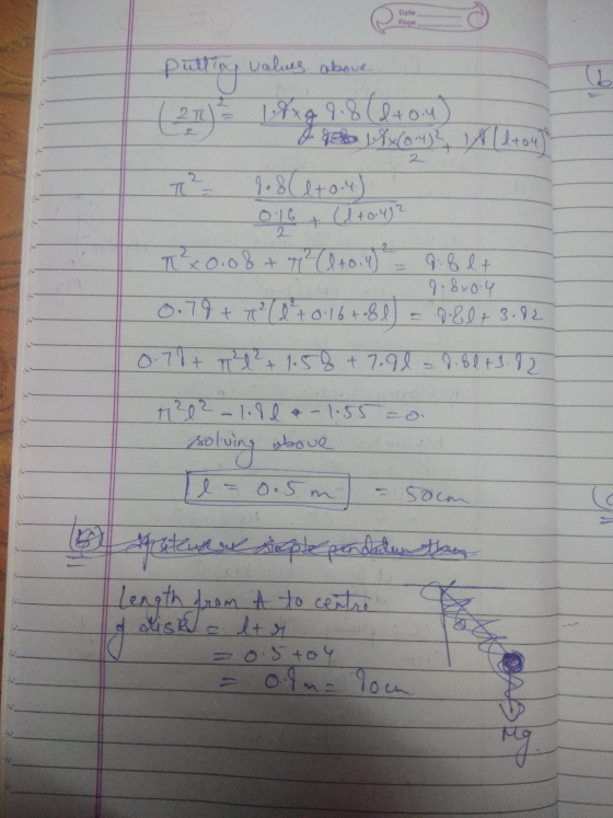 Date Page putting values above (27) Axq 9.8 (+0.4) I e Xx604)? Allrou) ² 9.8(etou) - 016 + Cl +0.4j? 1 x 0,08 + H ² (1+0.4) =