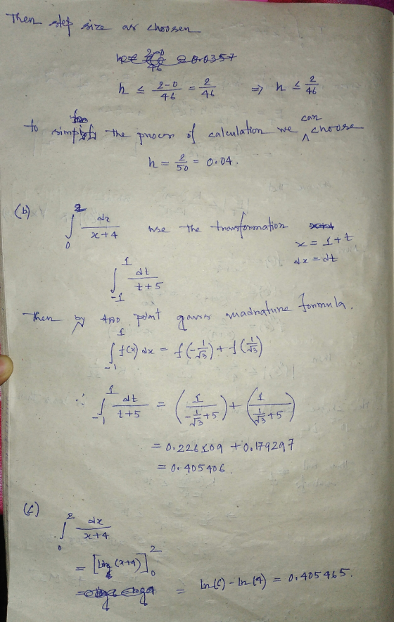 Then slep size ais choosen he 206357 h 4 2-0 = 2 4 6 2 46 46 to we simplete the can choose A proces of calculation 50 0.04 (b