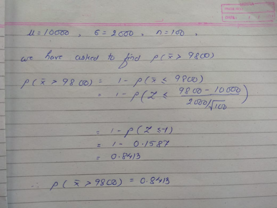 Lours: ar hart askrd to LOD p (-2 98C2) = 0.8413