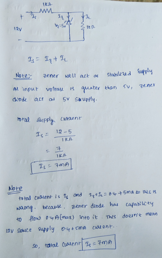 IKA MM Hoe t I 12 5v 12V Kn Is - Izta Stabilized Supply Note: zener will act as as input voltase is greater than su, zener di