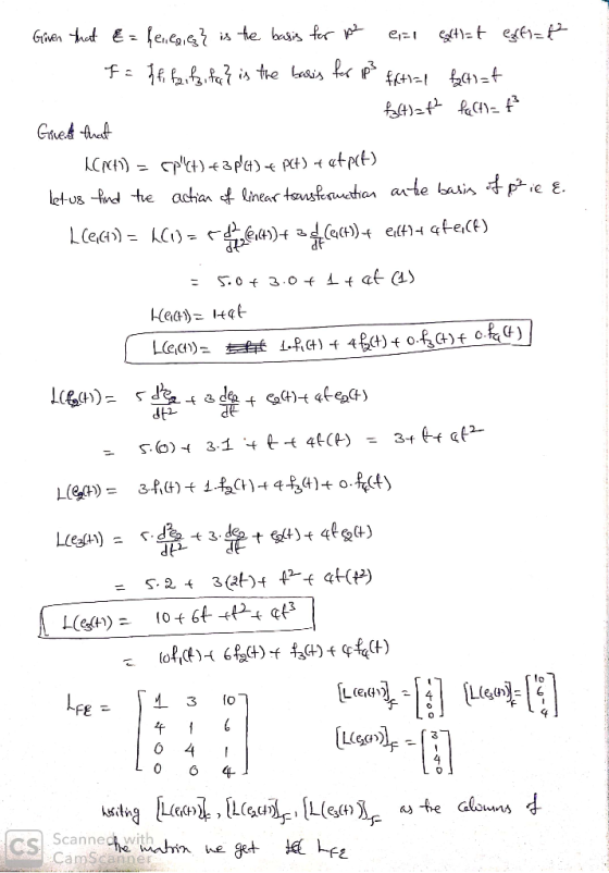 Given that & = henesieg} is the basis for pt eat catat effl=p F = {fi fortifer} is the basis for ip3 fictial facts=t fa(t)= t