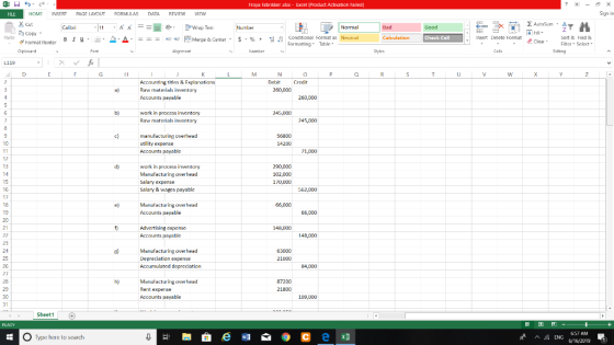 Froya Fabrikker xlsx - Excel (Product Activation Failed) ? - ox Sign in FORMULAS DATA REVIEW VIEW LE CODY 2 AutoSumA , AA ==