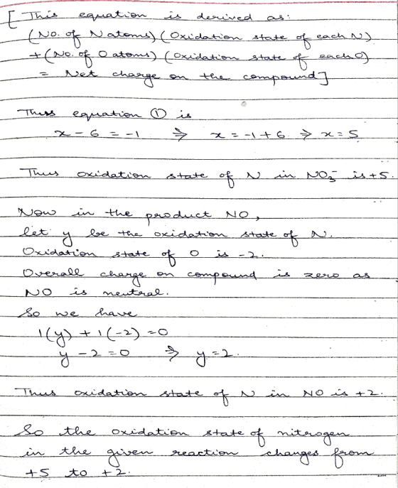 apation جیوهه is deruved Lo sNate Oxidatien state each N Oatem) (Oxidatipn stats tae compeuadj Net hange eapation Thrs x3S 2-