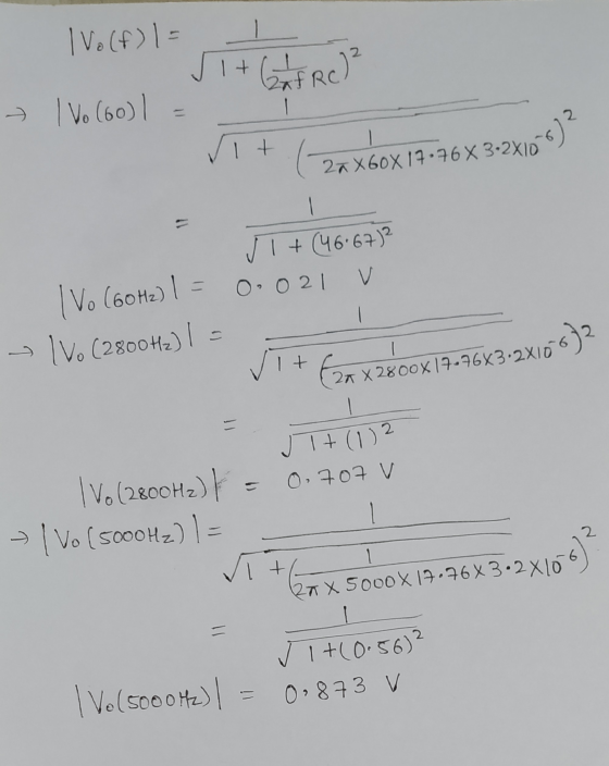 1 Vo(+)13 1 + 6AF Rc)? | Vo (60) 2 + 2aX60X 17.76X3-2X18-56) v 1 + (46.67) O. 021 V | Vo (60Hz) 1 = IV. (2800Hz) | E 20 x 280