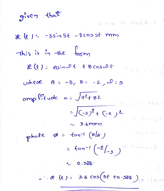 given thot -this is -the R (t): 日Sinu Of t B cos.se. O..588 .. ce (t)- 36 cos(56 to.588