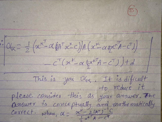 Ov=4 (25% dimnxk.c)A (see algatae) -c (xk er fuckTA - (0) 14 d This is you ck. It is dificult please consider this as your a