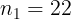 n = 22