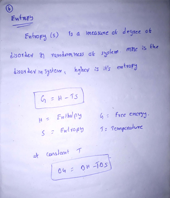 Entropy Entropy (s) fs a measure ak degree ot disonden vandam ness ab stem mne is the dasoy dev m System es its entropy hhey