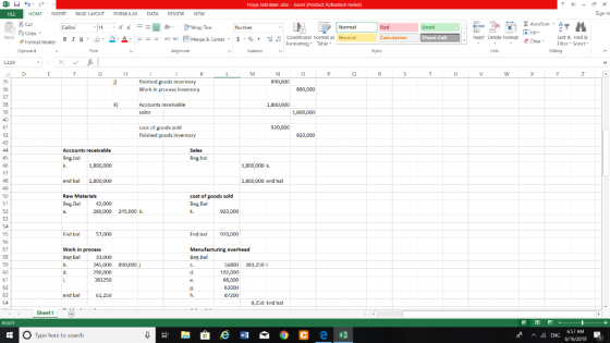 Froya Fabrikker xlsx - Excel (Product Activation Failed) ? FILE 5. HOME X Cut FORMULAS DATA REVIEW VIEW INSERT PAGE LAYOUT Ca