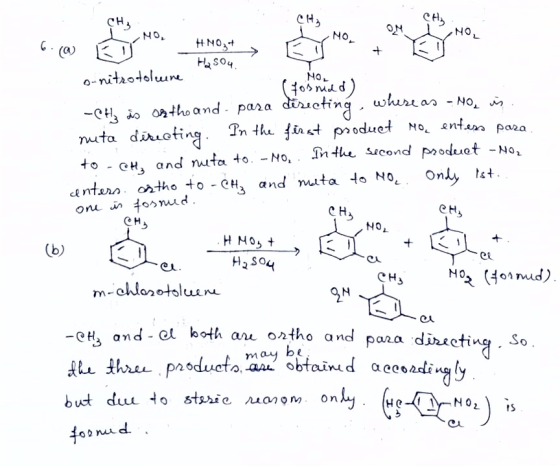 CH Ha 504. o-nitrotolume (tonomnad - Hy as Osthoand- para doreeting, whereas - No, ir nuta directing. In the first product no