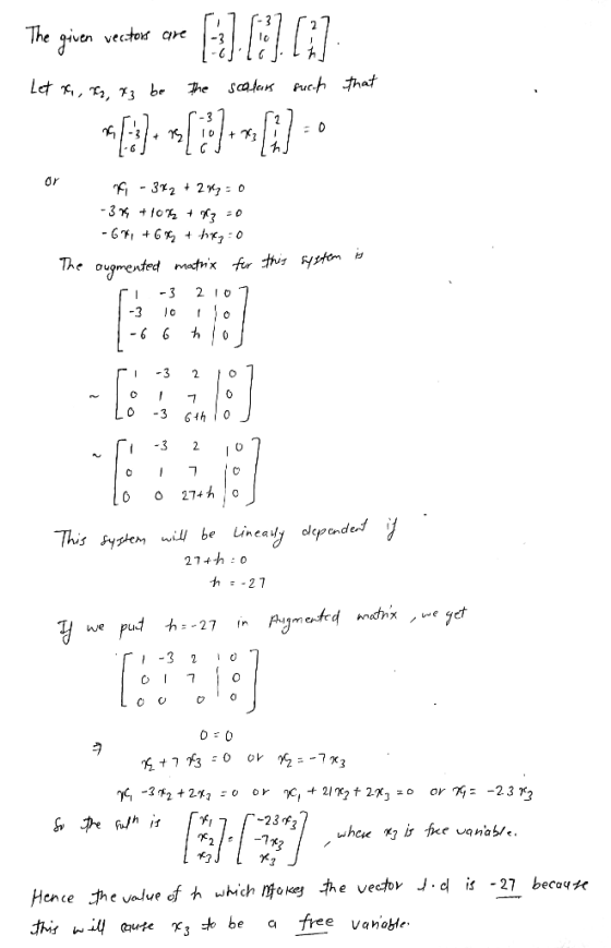 The qiven vector one e Ou 132Io 2 o 3 64h0 -3 2 0 o 274o hea 274ho is-27 becay e value