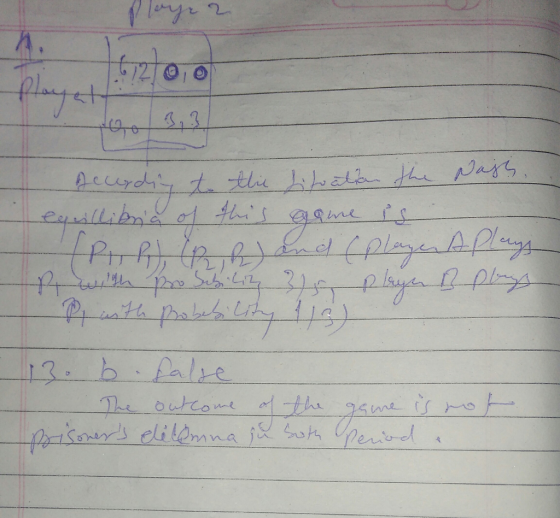 n. 162lo o flopettaa A scurding to the situation the days, equillibra of this game is a L (PIR) (p b and (player A plays R wi