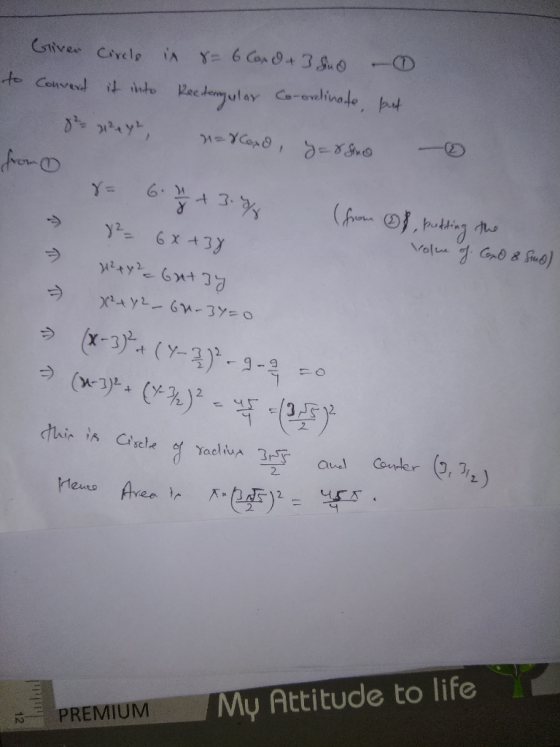 . Giver Circle is 8 6 Candi no 0. to Convert it into Rectangular Co-ovelinate, but B y , road, y=8 sine from 0 @ Volume of GO