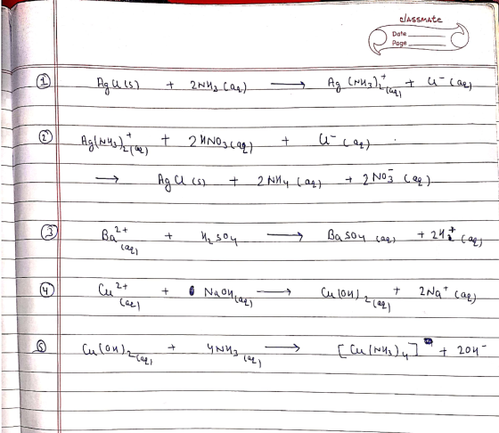 classmate Date. Page - D 3 Pa als) + 2ни, Ca4) — ва Сния). * 4 ( ла) — Ag (N43) Tu + 2HNO3(aq) + wca). — — на 4 (1) + 2 и 4 (